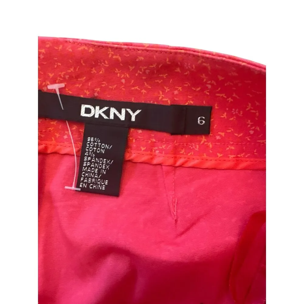 DKNY Womens Pink Capri Pants Size 6 Cotton Spandex NWT - Image 3