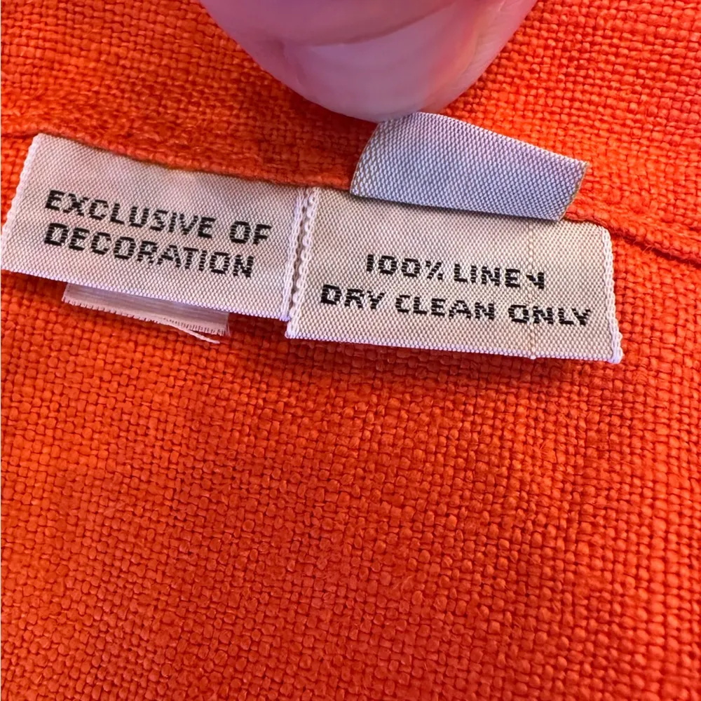 Liz Claiborne 100% Linen Blazer Women’s Sz S Orange Retro Sport Vintage - Image 6