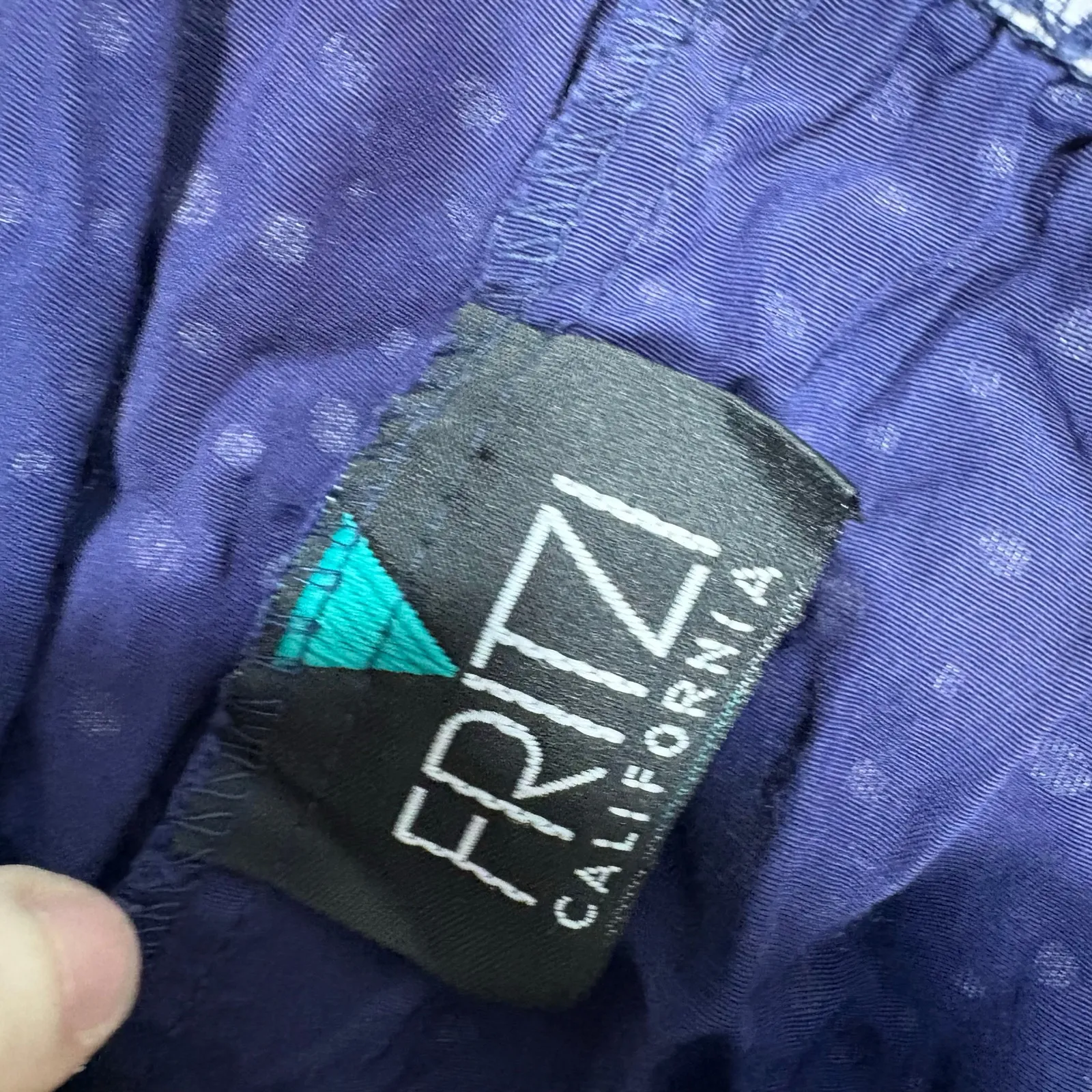 Fritzi California Vintage 1980's Blue Polka Dot Tapered Pants - Image 4