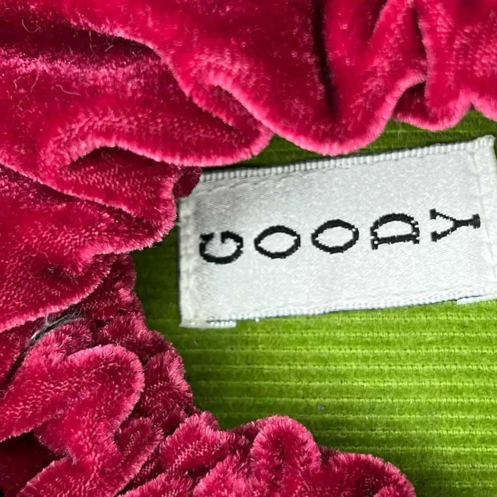 Goody Goody Colorful Plaid Slippers with Pom Poms velvet whimsical comfortable Red Size XL - Image 6