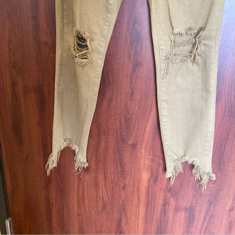 L'AGENCE High Line High Rise Skinny Destroyed Jeans in Sahara Size 26 - Image 6