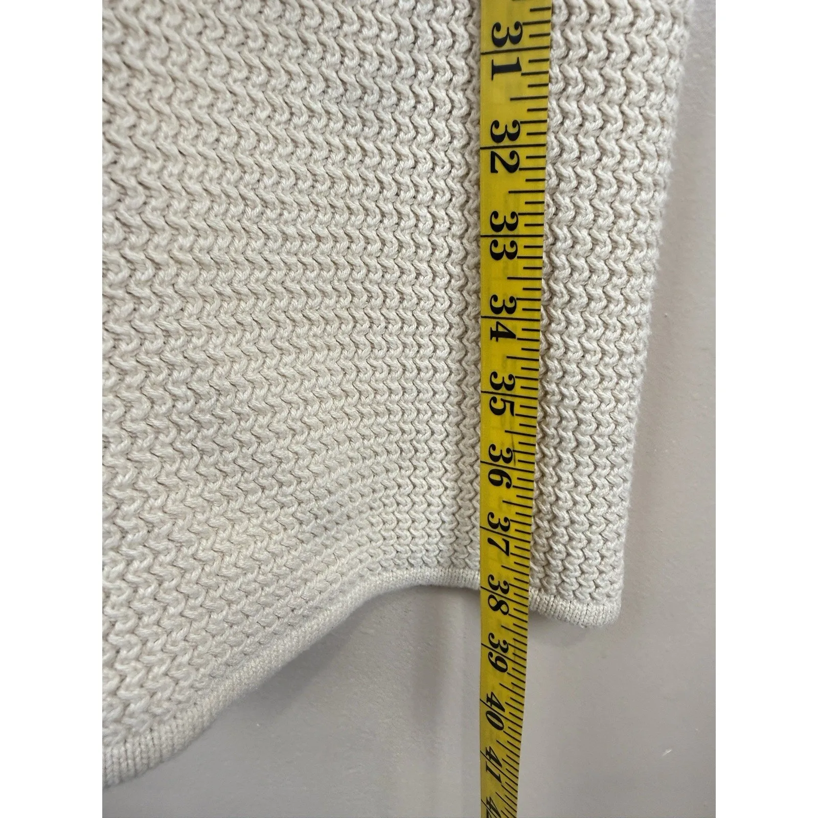 House Of Harlow 1960 Size M Beige Knit Fitted Spaghetti Strap Beach Dress - Image 13