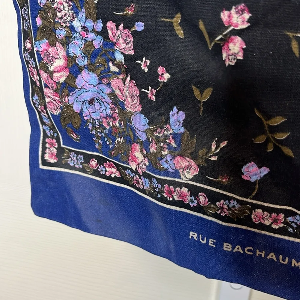 Rouge Canvas Linen Floral Bag Blue - Image 2