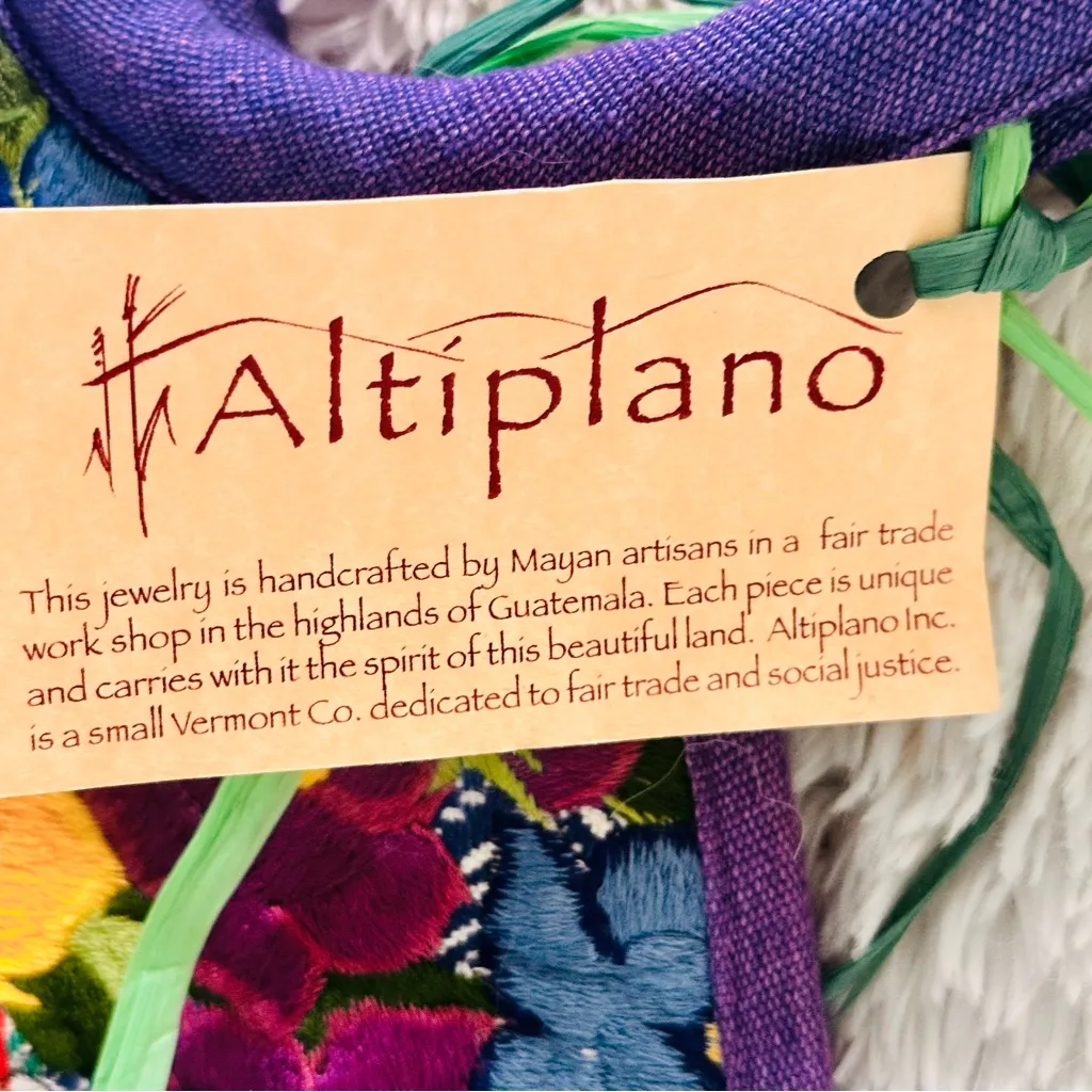 Altiplano Guatemalan Market Tote Bag Purple - Image 12