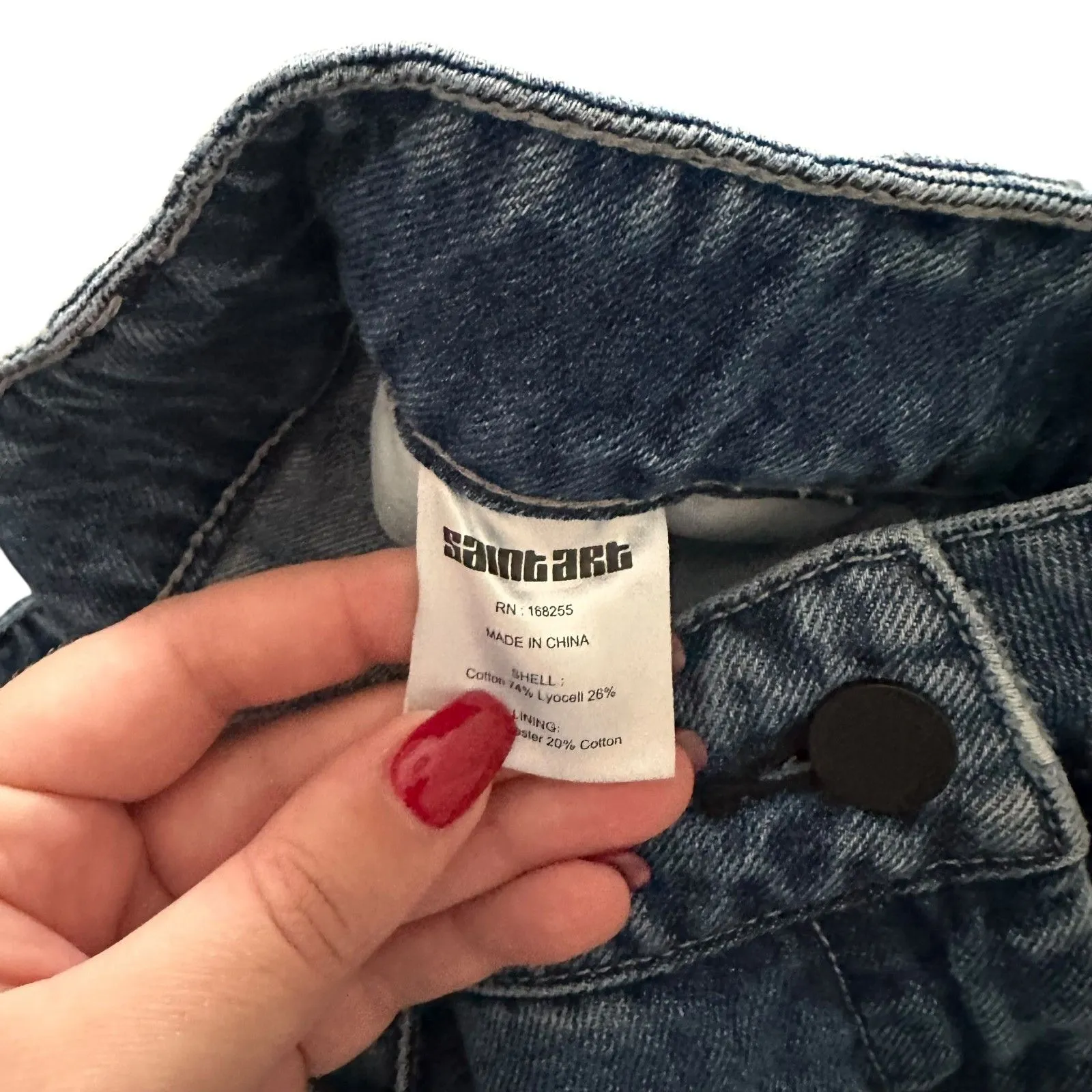 SAINT ART Wide Leg Ankle Length Denim Medium Wash Small Blue Size 31 - Image 5