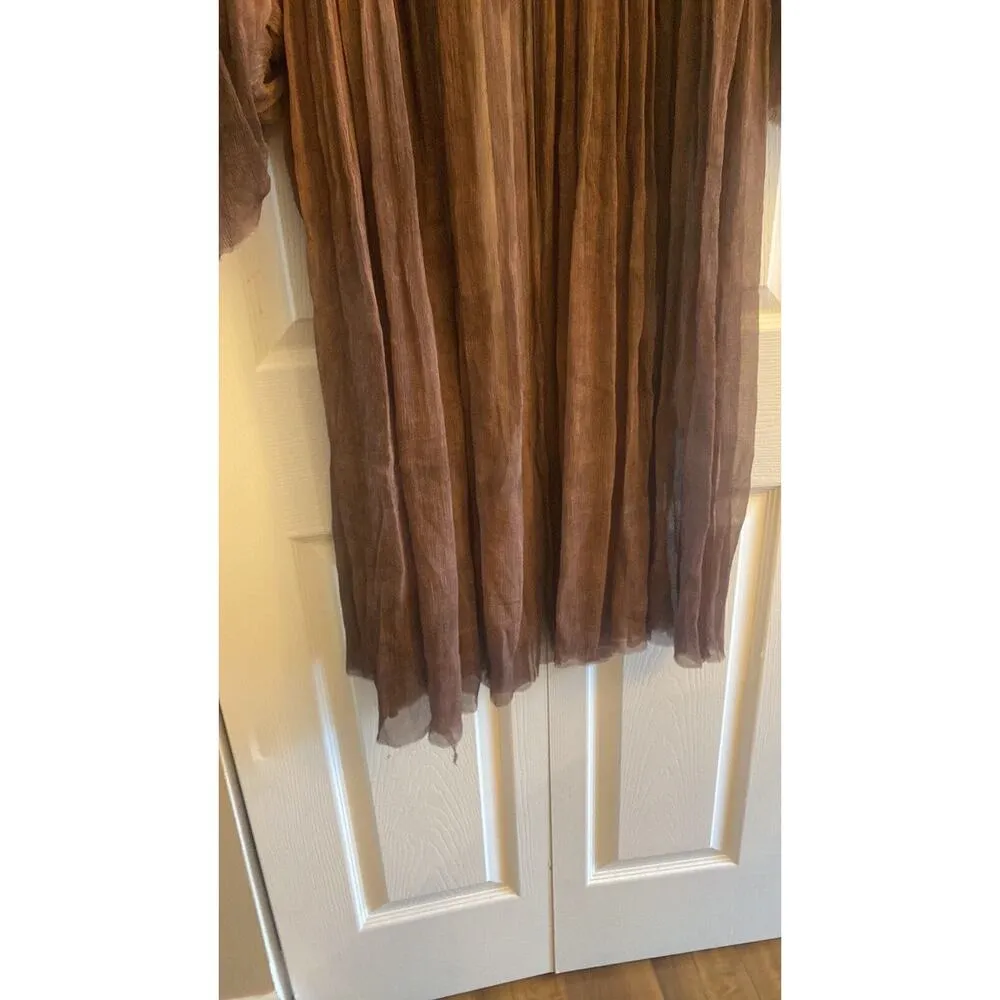 Nigel Preston‎ Duster Jacket Festival Boho Western Whimsigoth Indie Designer Brown Size M - Image 8