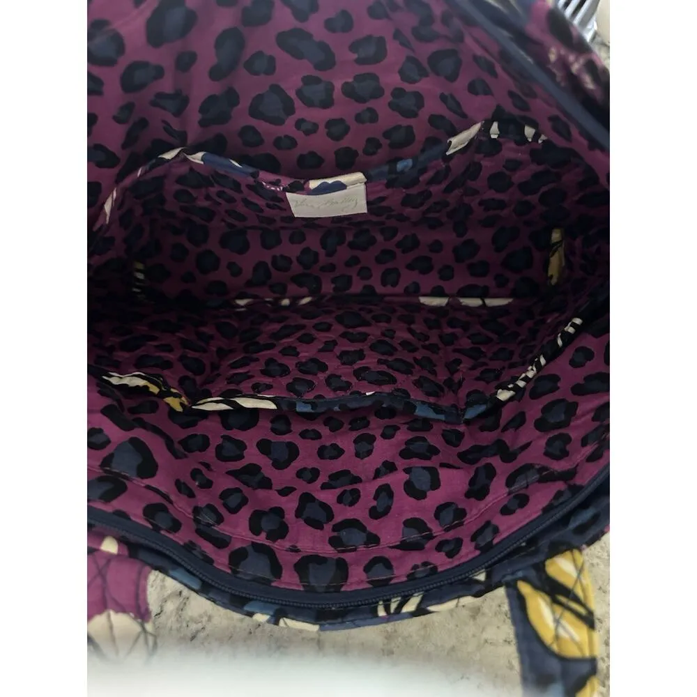 Vera Bradley African Violet Purple and Blue Tote Shoulder Bag With Pockets - Image 7