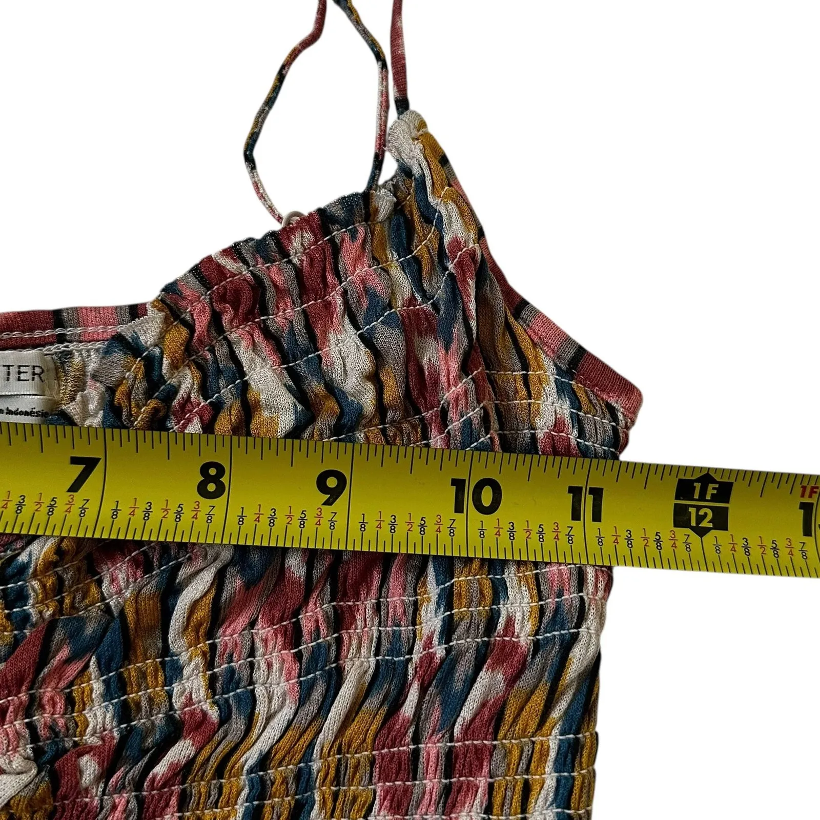 Urban Outfitters Multicolor Smocked Crop Top Women's Size Small | 10-9-2 - Image 7