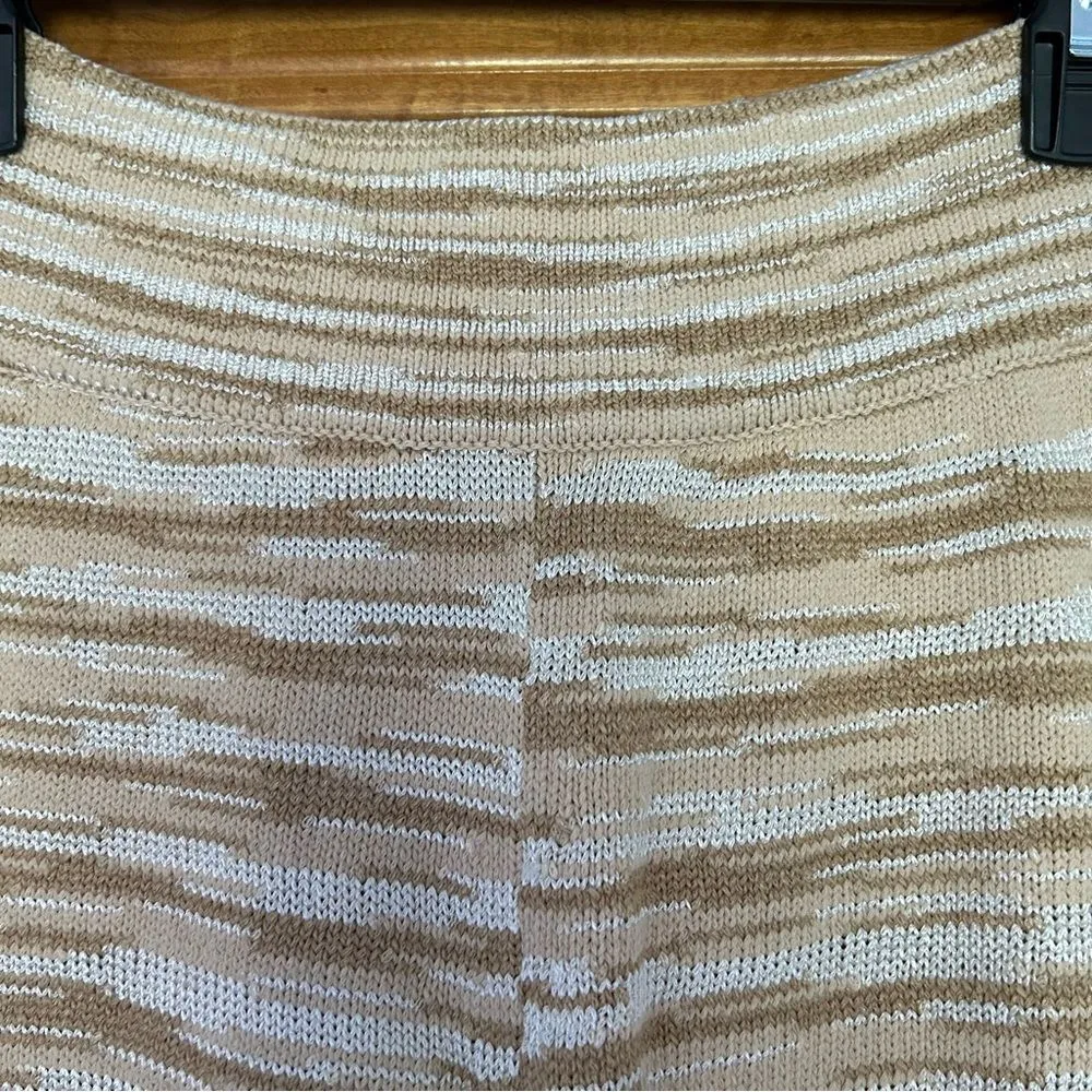 Veronica Beard Len Space-Dyed Knit Pants in Camel Multicolor Size Medium - Image 7