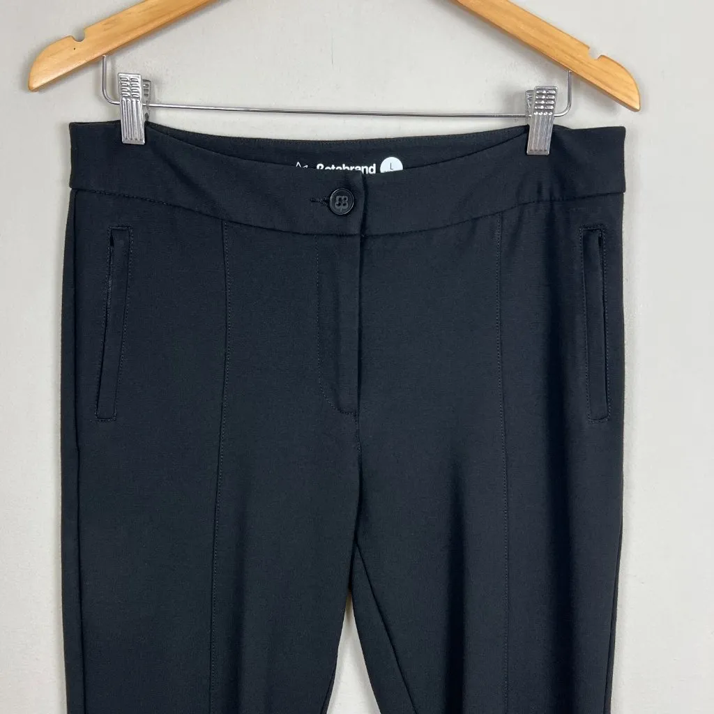 Betabrand Pants Womens Large Petite Black‎ Ankle Zip Ponte Center Seam Slim Leg - Image 3