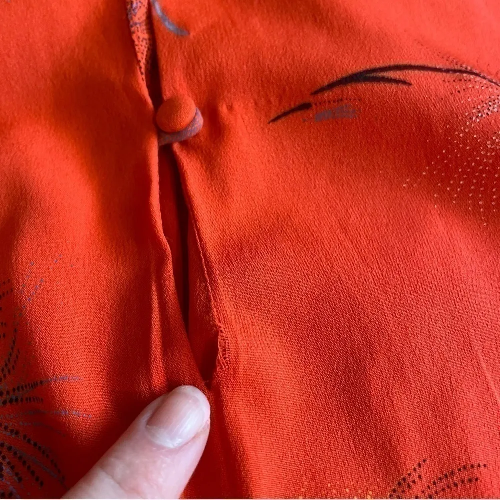 O'NEILL PACSUN Jules Shift Dress Red ish Floral 3/4 Sleeve Tie Waist Button Back - Image 16