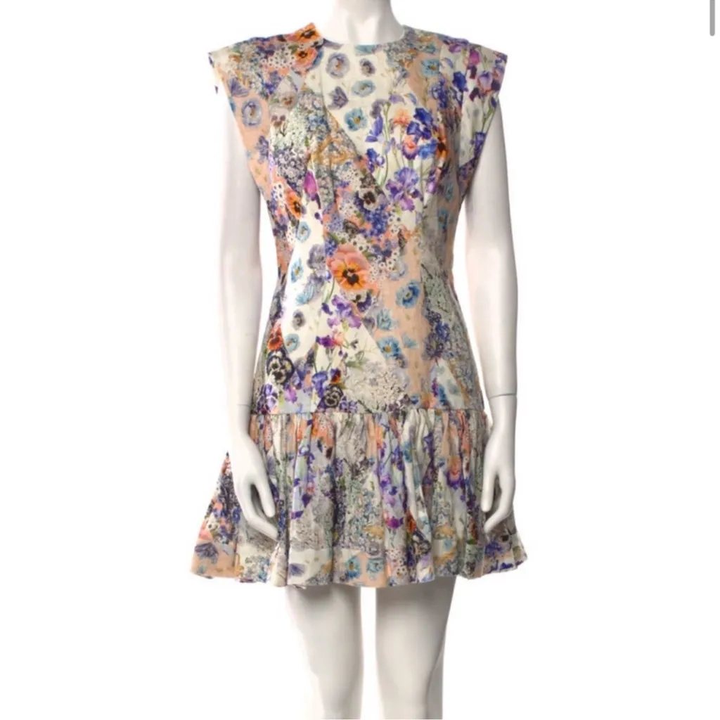NWT Zimmermann Multicolor Floral Mini Dress - Image 5
