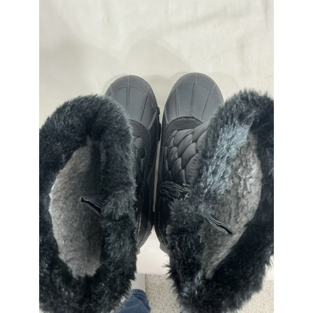 Womans Latour Weather Proof Quilted Sherpa Lined Snow boots Size 6 Black - Image 6