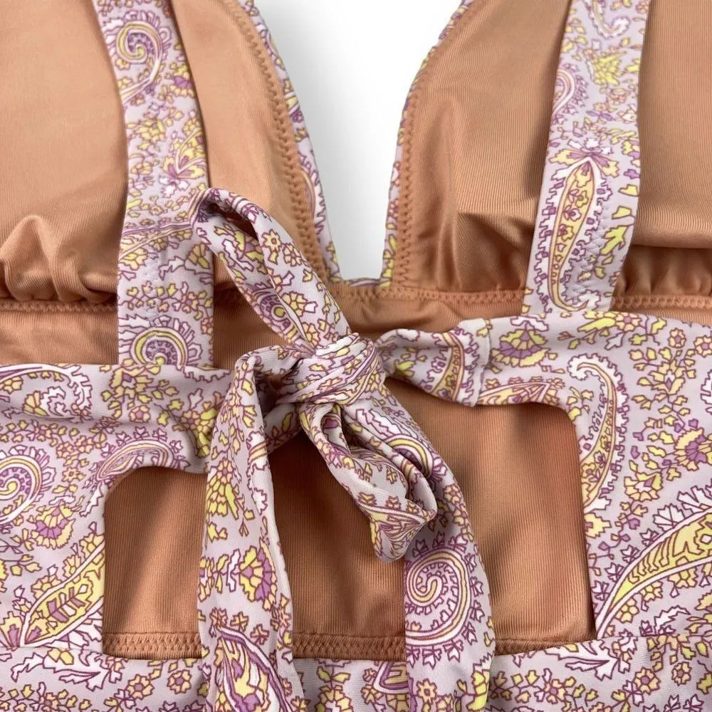 J. Crew Eco Plunge V-Neck One-Piece Swimsuit in Beach Paisley - Image 7