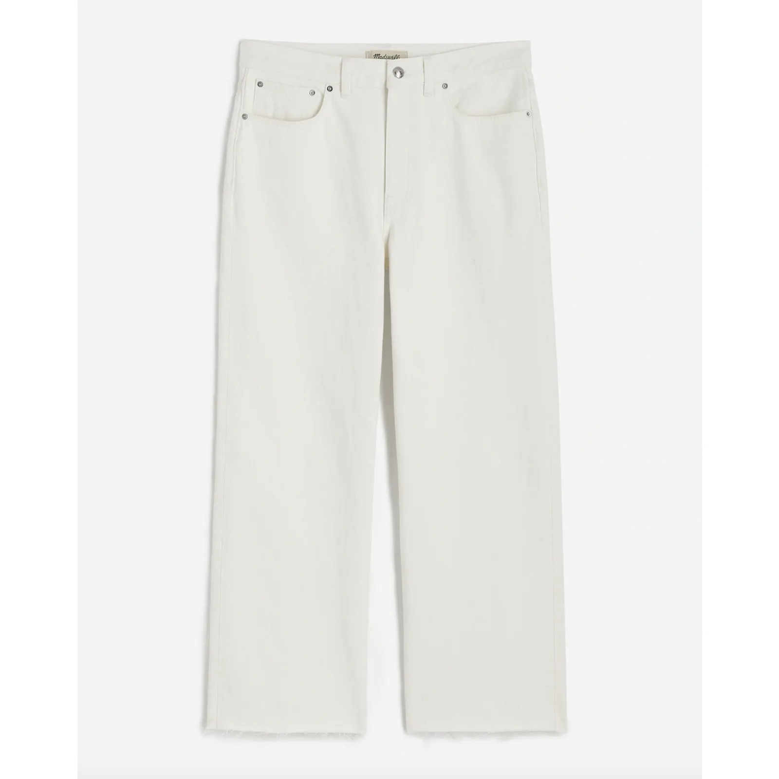 Madewell Low Slung Baggy Crop Jean Pure White Rigid Denim Relaxed US 30 NWT - Image 6