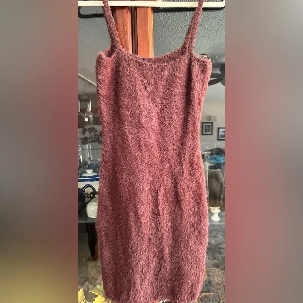 Maroon Nasty Gal Fitted Mini Dress - Image 2
