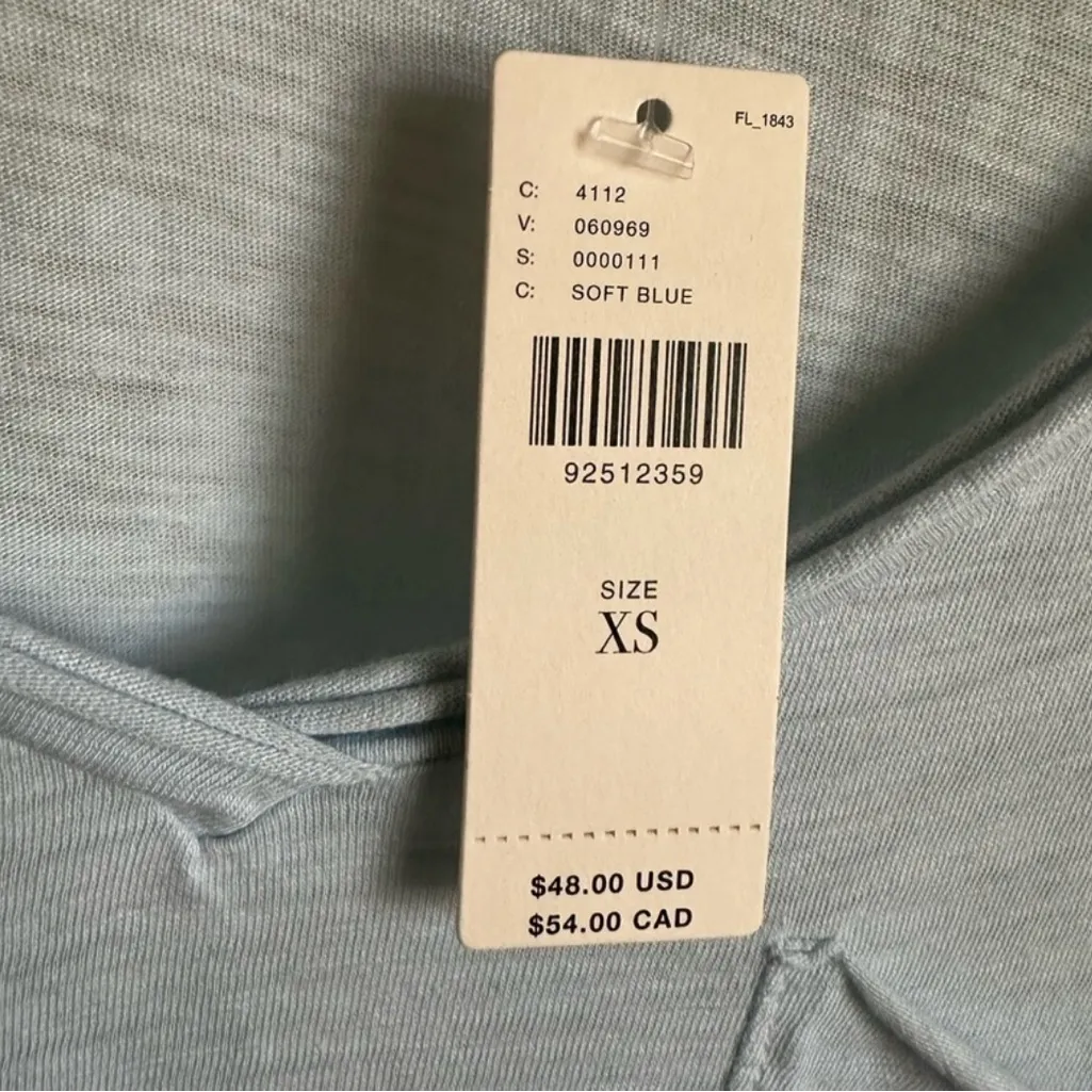 ANTHROPOLGIE T.La Blue Cuffed Sleeve Relaxed Tee. - Image 4