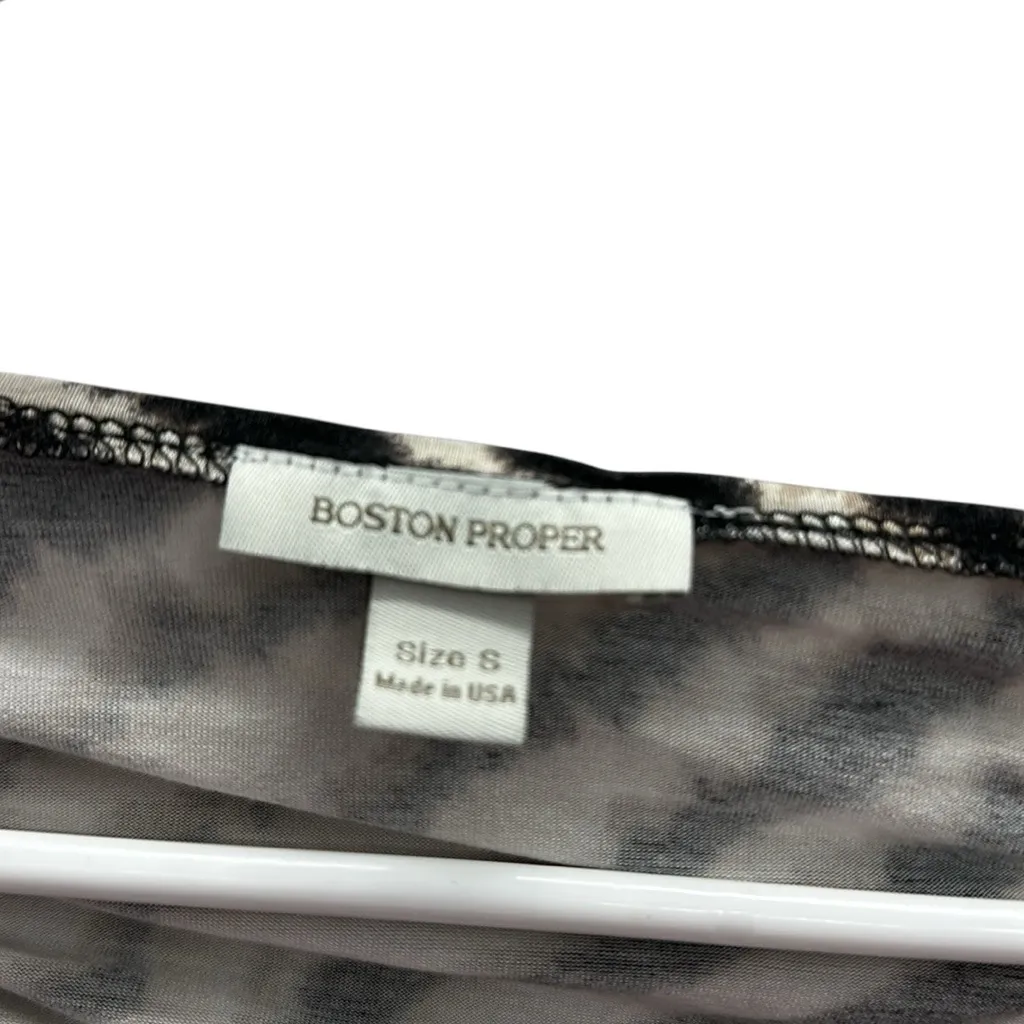 Boston Proper Animal Print Sleeveless Ruched Center Tunic Top Womens Small - Image 9