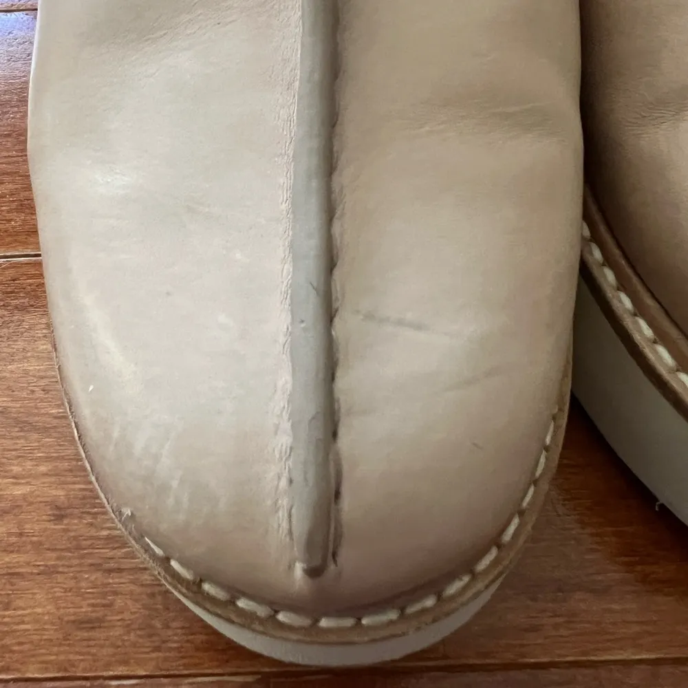 Vince Adler Leather Shearling Platform Slip On Clogs - Image 15