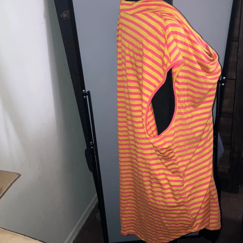 Fenn Wright Manson Pink and Orange Striped Tank Top - Image 3