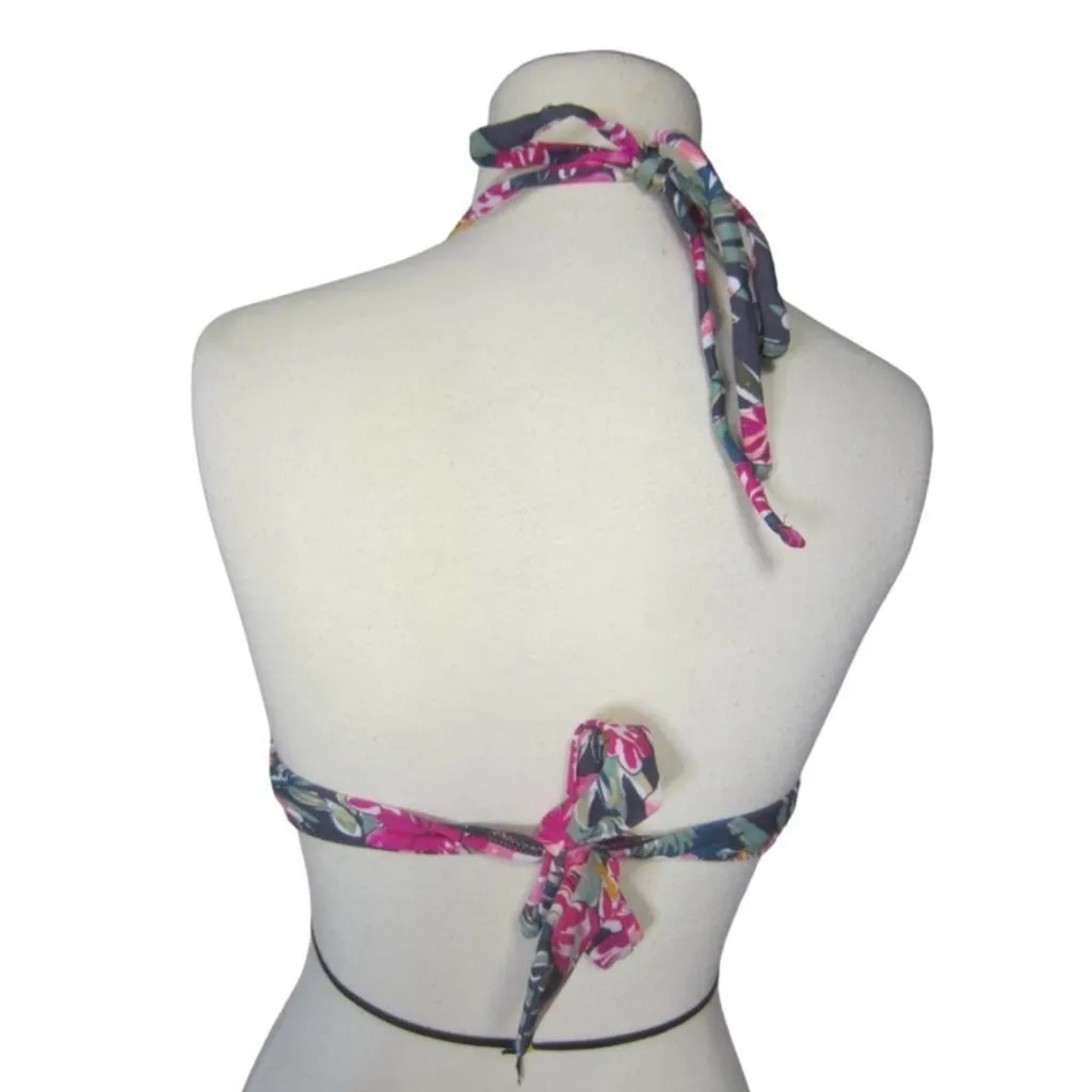 Xhilaration Floral Halter Bikini Top Boho Island Style Size XL - Image 8