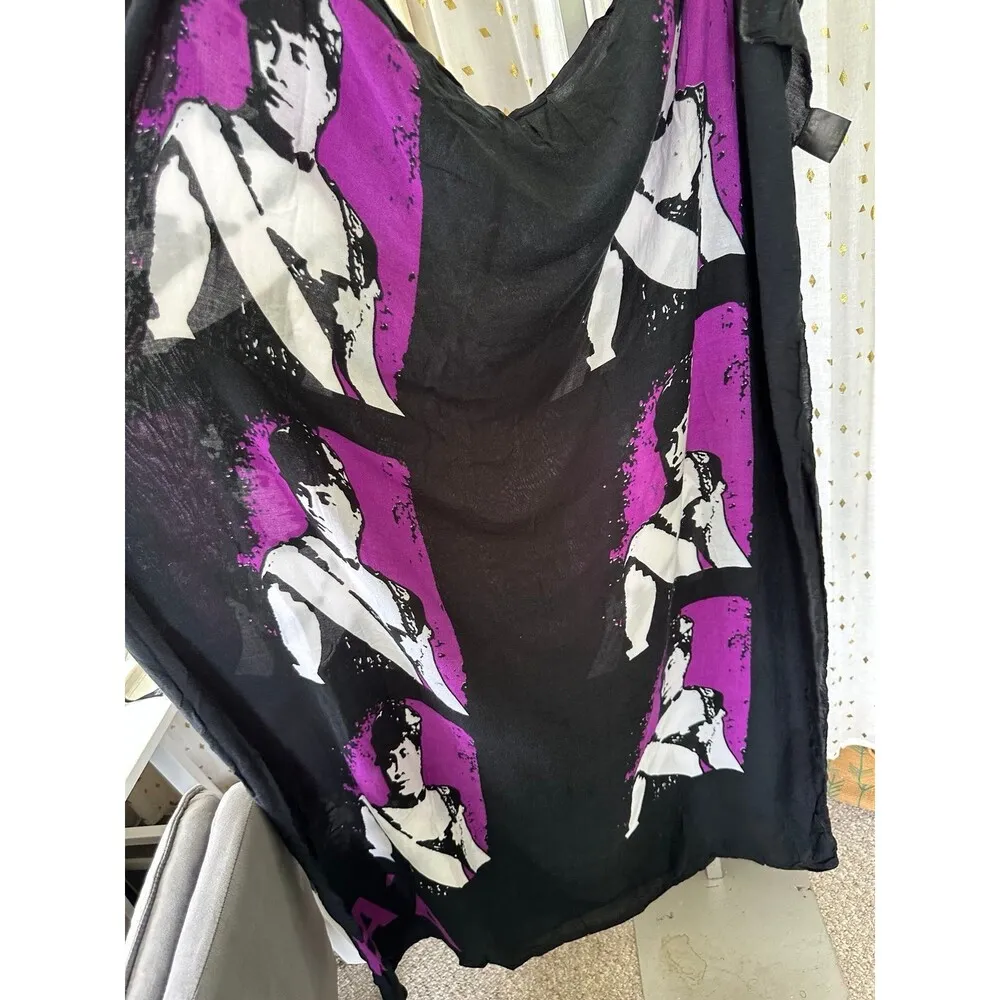 Casual Movement Hawaiian Queen Lili'uokalani Long Pareu Sarong Cover Up One Size Black Size undefined - Image 4