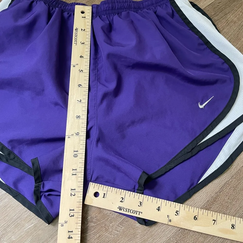 Nike Dri Fit Running Shorts Purple Athletic Brief Lined Norts Women’s Size M - Image 7