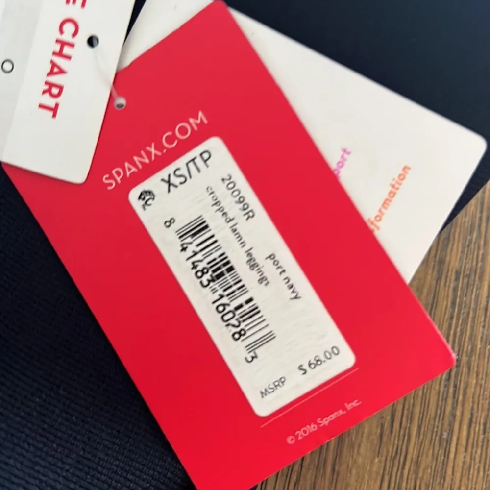 NWT Spanx Cropped Look at Me Now LAMN Legging Port Navy XS - Image 8