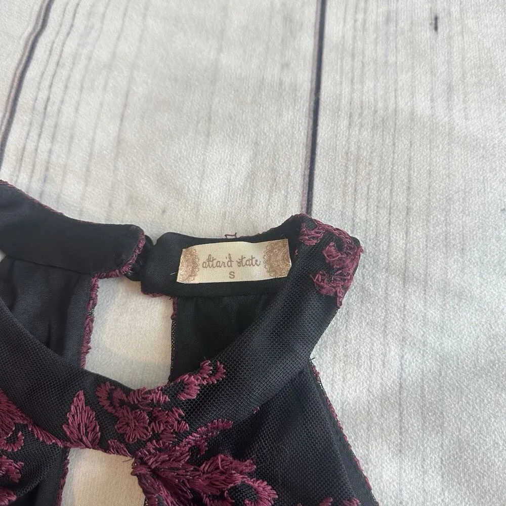 Altar'd State Lace Halter Dress Size S Whimsigoth Vampy Dark Academia Romantic - Image 3