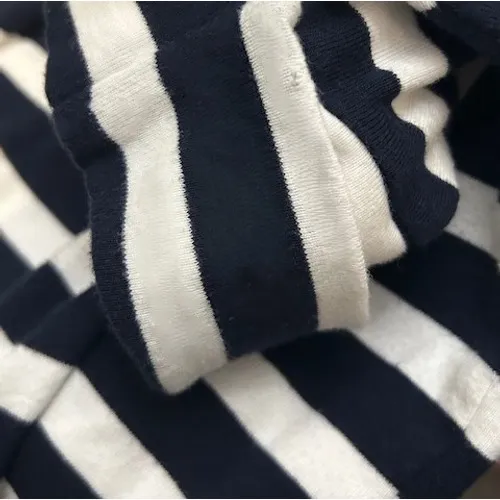 Lauren Ralph Lauren L Navy White Stripe Cotton‎ Top Nautical Coastal Preppy Chic - Image 7