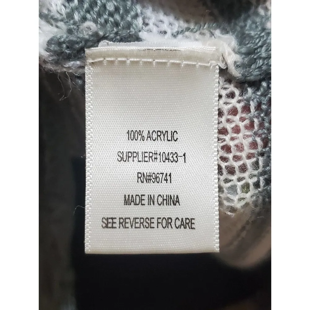 Self Esteem Women's Gray Acrylic Long Sleeve Open Front Knit Cardigan Size Small - Image 10