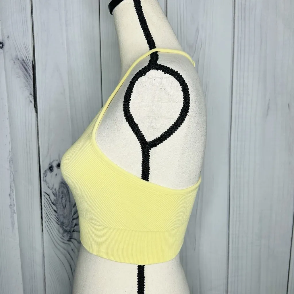 Yogalicious Rib Seamless Tea Time Bra Yellow Size S Racerback Activewear - Image 5
