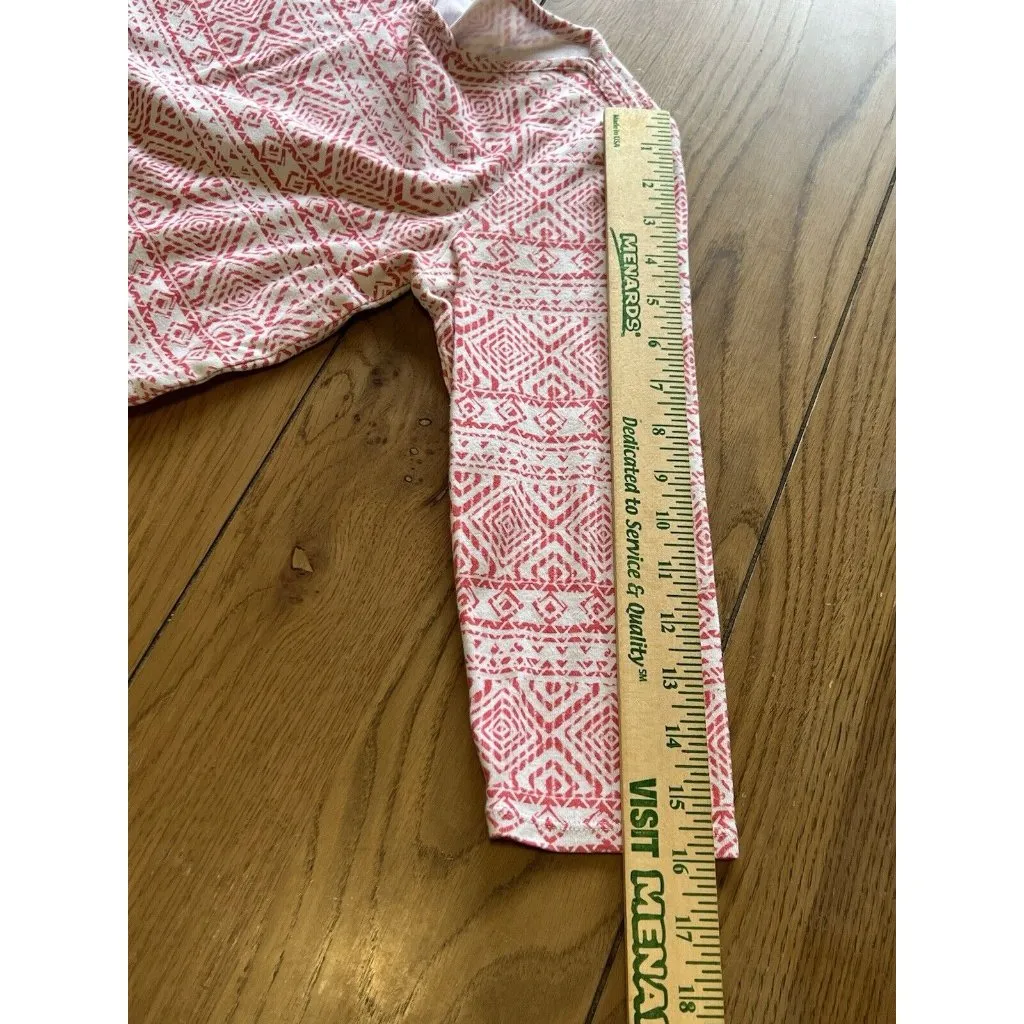 Chicos Size 0 ‎ Pink Aztec The Ultimate Tee Cotton Shirt Modern Comfy Loungewear - Image 7