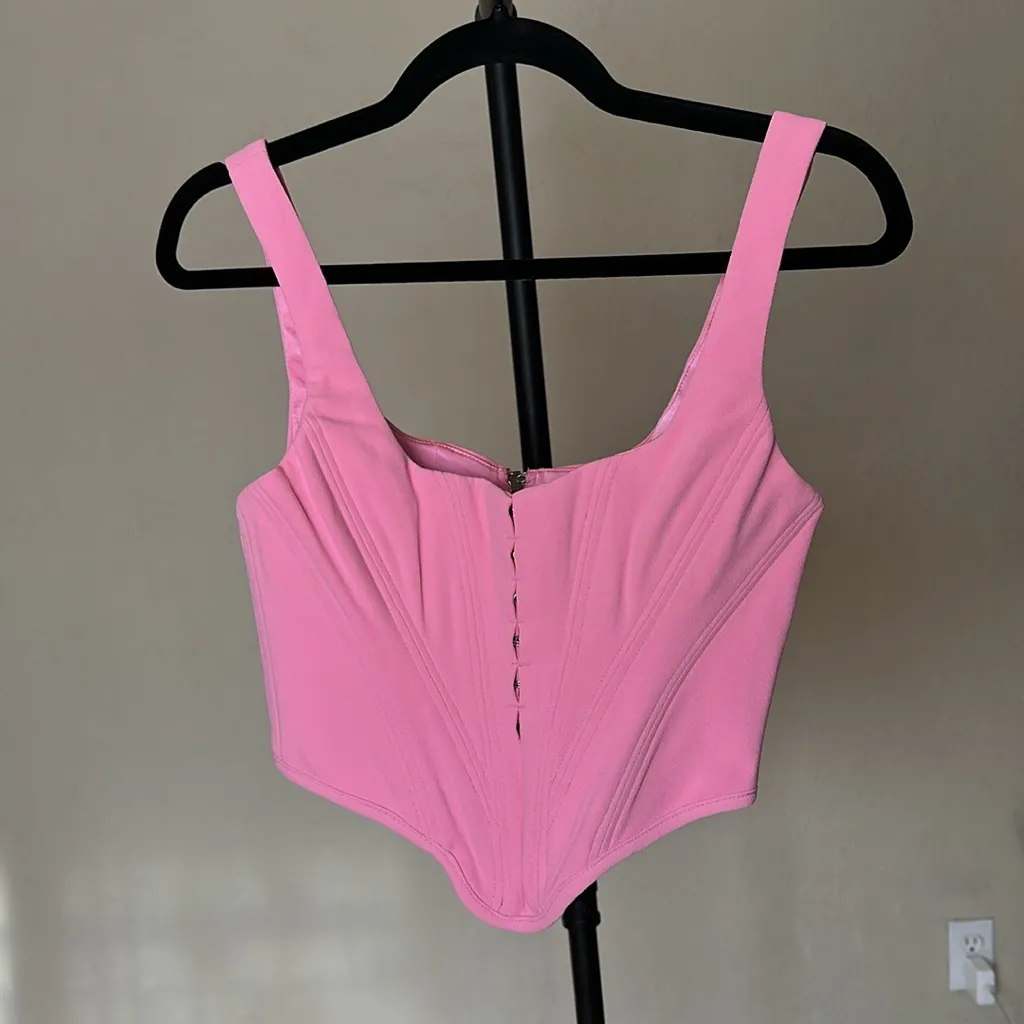HOUSE OF CB XS D-DD‎ Frangelica’ Pepto Pink Corset Bustier Sexy  Top NWOT - Image 13