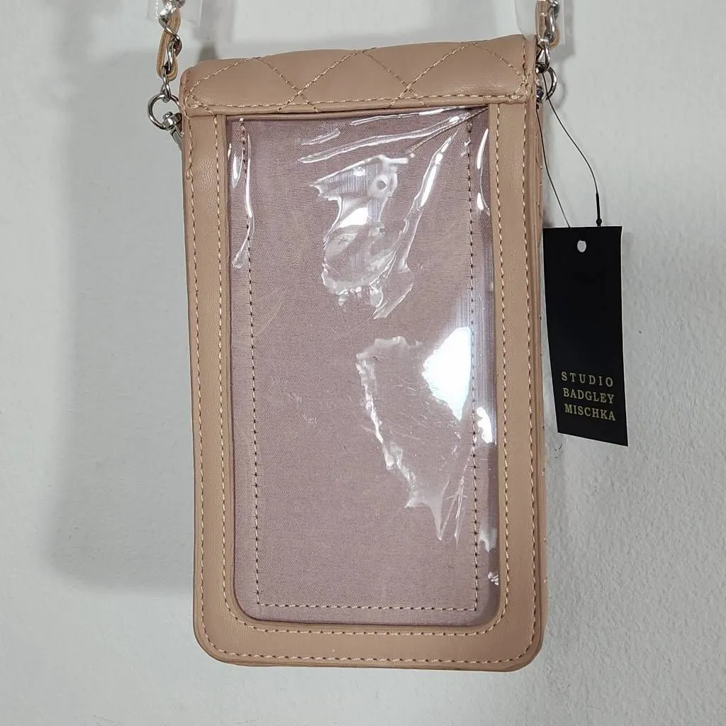 Badgley Mischka Nude Pink Crossbody Bag NWT Phone Case Bag Christmas Gift - Image 6