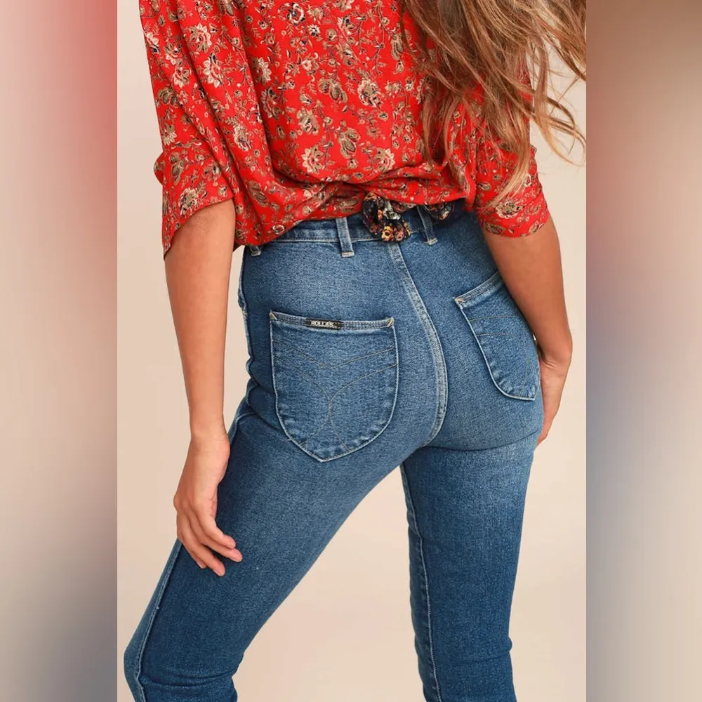 NWT Rollas 26” Eastcoast Ankle Misty Blue Organic High - Image 4