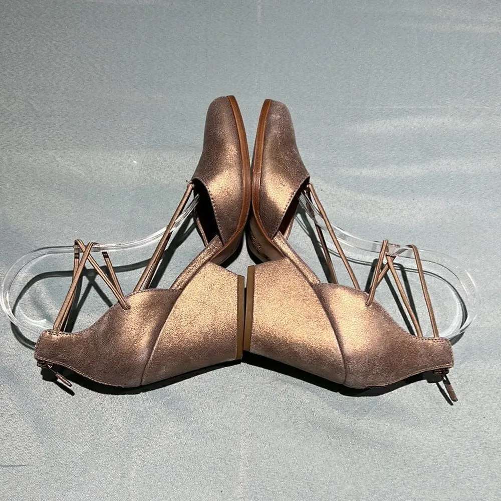 Eileen Fisher Ghillie‎ Rope Pump Heel Sandal Platinum Size 8.5 B48 - Image 7