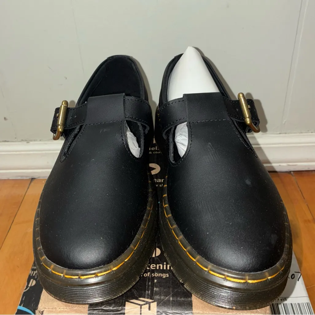 Dr. Martens Zavala Mary Jane Shoes Black Leather Buckle EU 37 Women 6 - Image 2