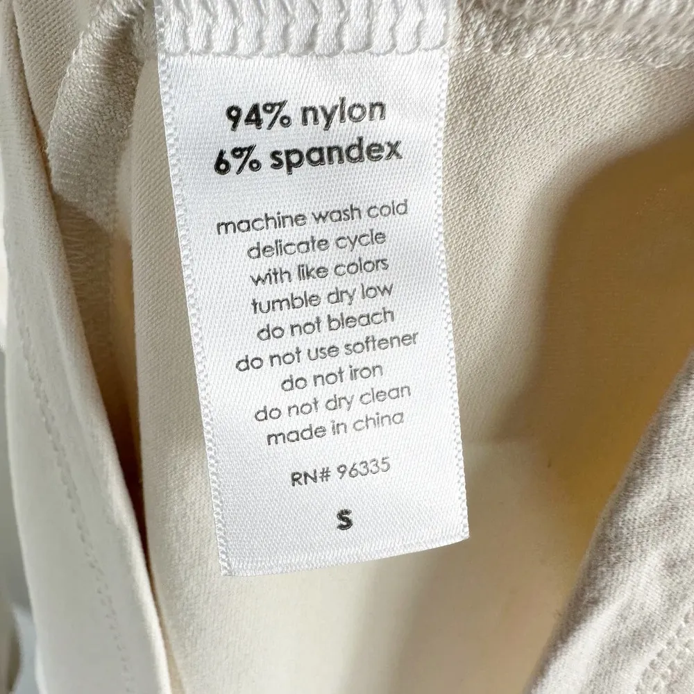 Susana Monaco Tie Panel Gathered Sleeve Dress Cream Size Small - Image 7