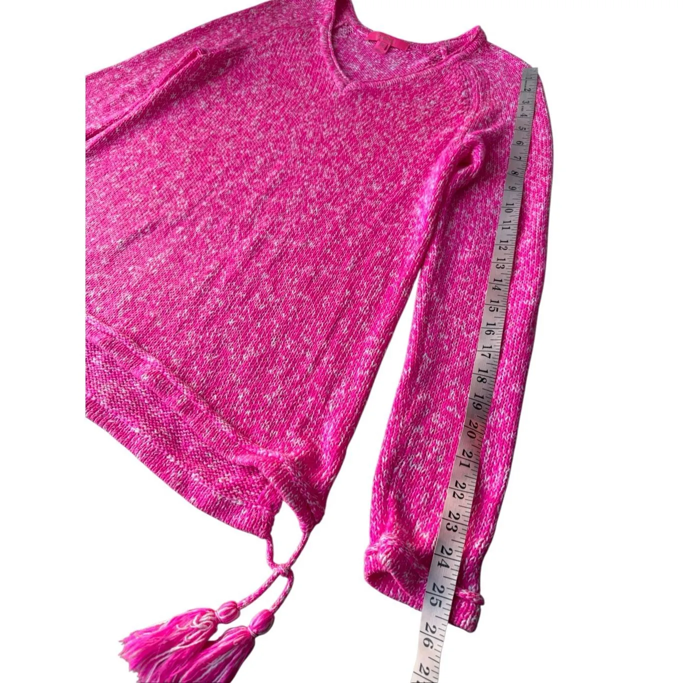 Lilly Pulitzer Mackay Slub V-neck Knit Sweater In The Color Raz Berry Size M - Image 11