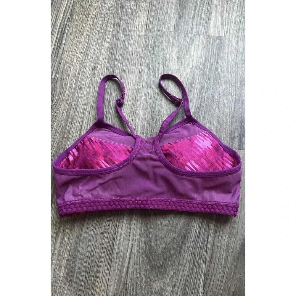REI Moving‎ Comfort Racerback Full Coverage Pink Purple Alexis Sports Bra Small - Image 5