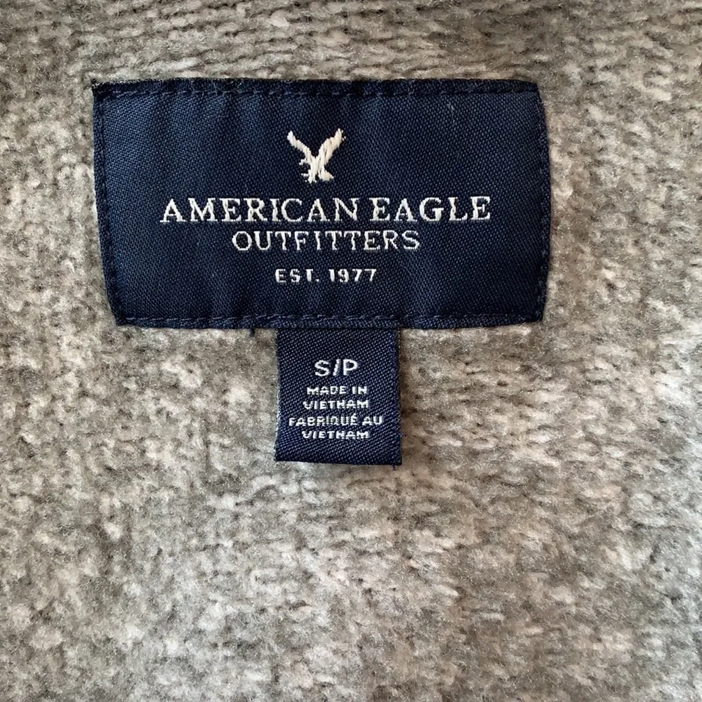 American Eagle Fleece Lined Full Zip Hoodie Small - Image 5