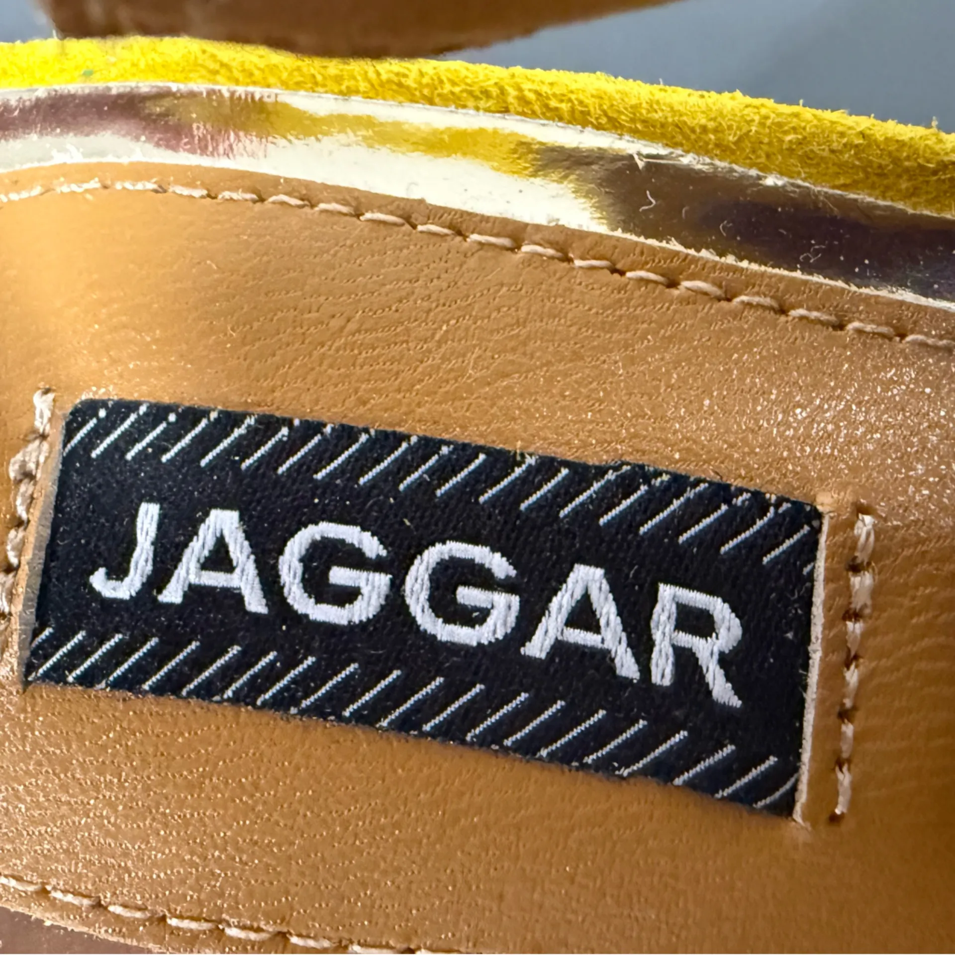 Jaggar Temped Curved Heel Yellow Suede Slingback Mules Pumps Heels Size 8 - Image 4