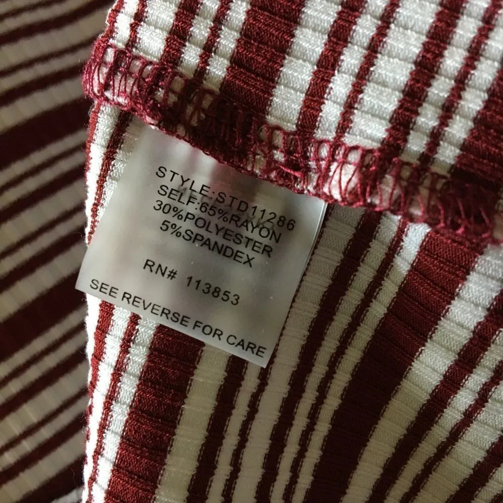 Sugar + Lips Striped Flare Sleeve Midi Dress - Image 6