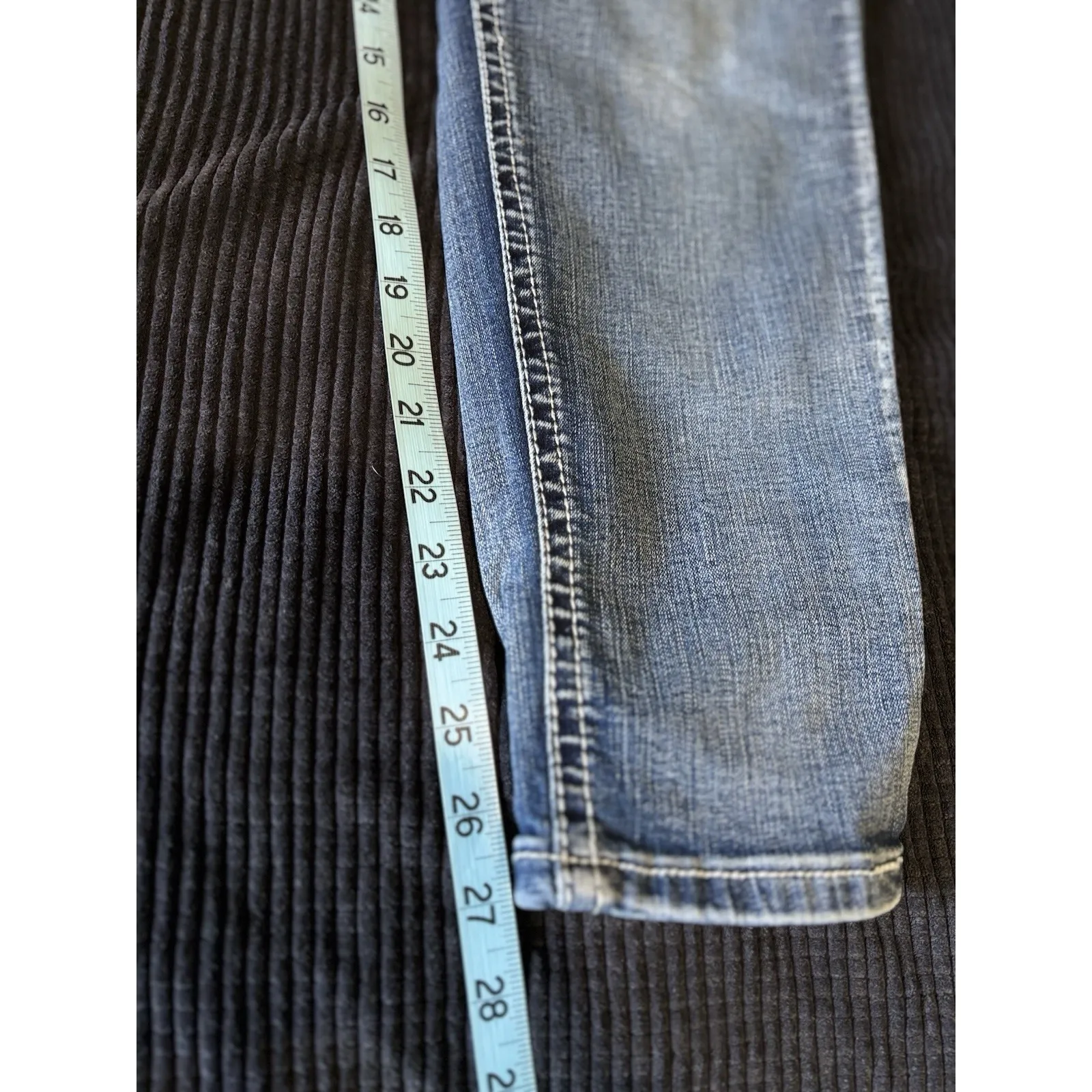 Wallflower Luscious Curvy Skinny High Rise Denim Jeans Size 22 Embroidered‎ Gems Blue - Image 9