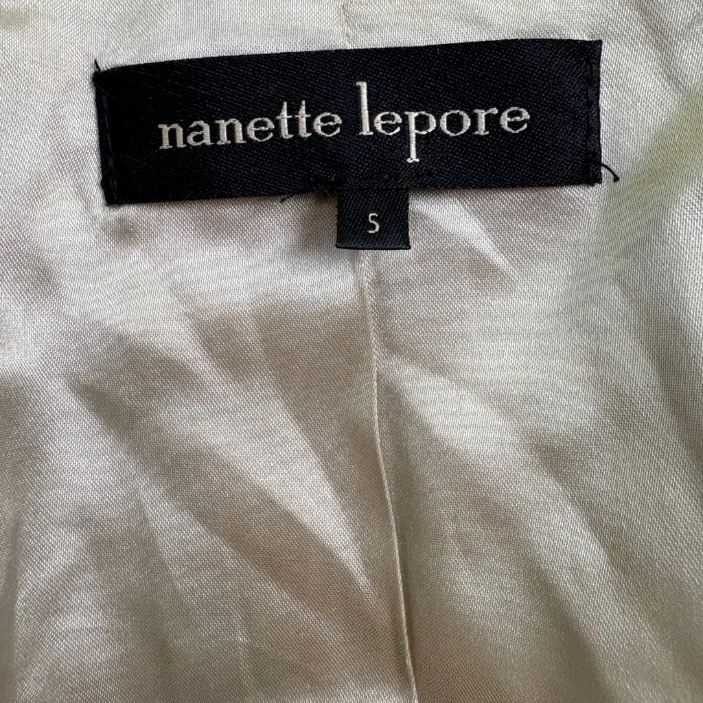 Nanette Lepore Elysian Cream Rabbit Fur Jacket Small - Image 10