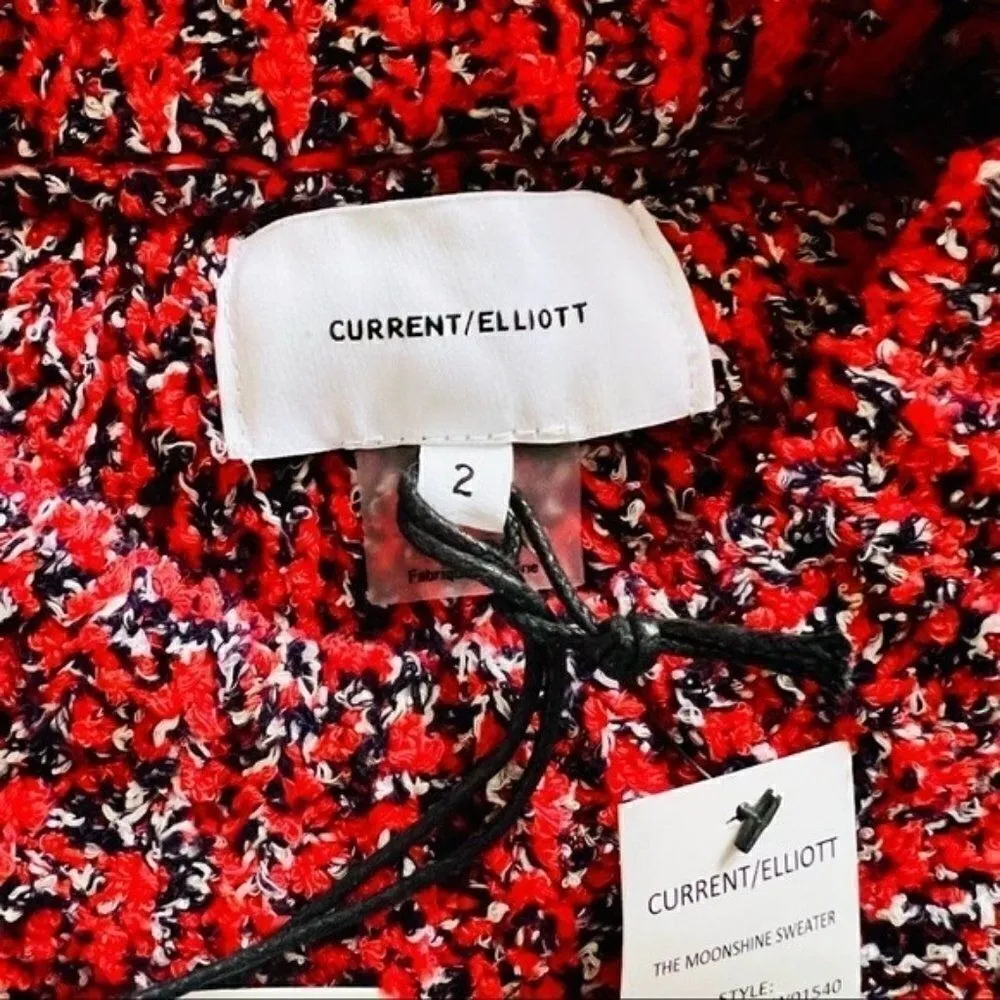 Current/Elliott‎ The Moonshine Sweater, Red/Black, Size: (2), Small, NWT - Image 12