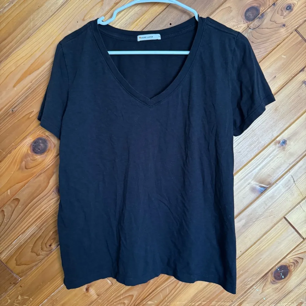 Marine Layer Black Boyfriend Short Sleeve Tee Size Small - Image 2