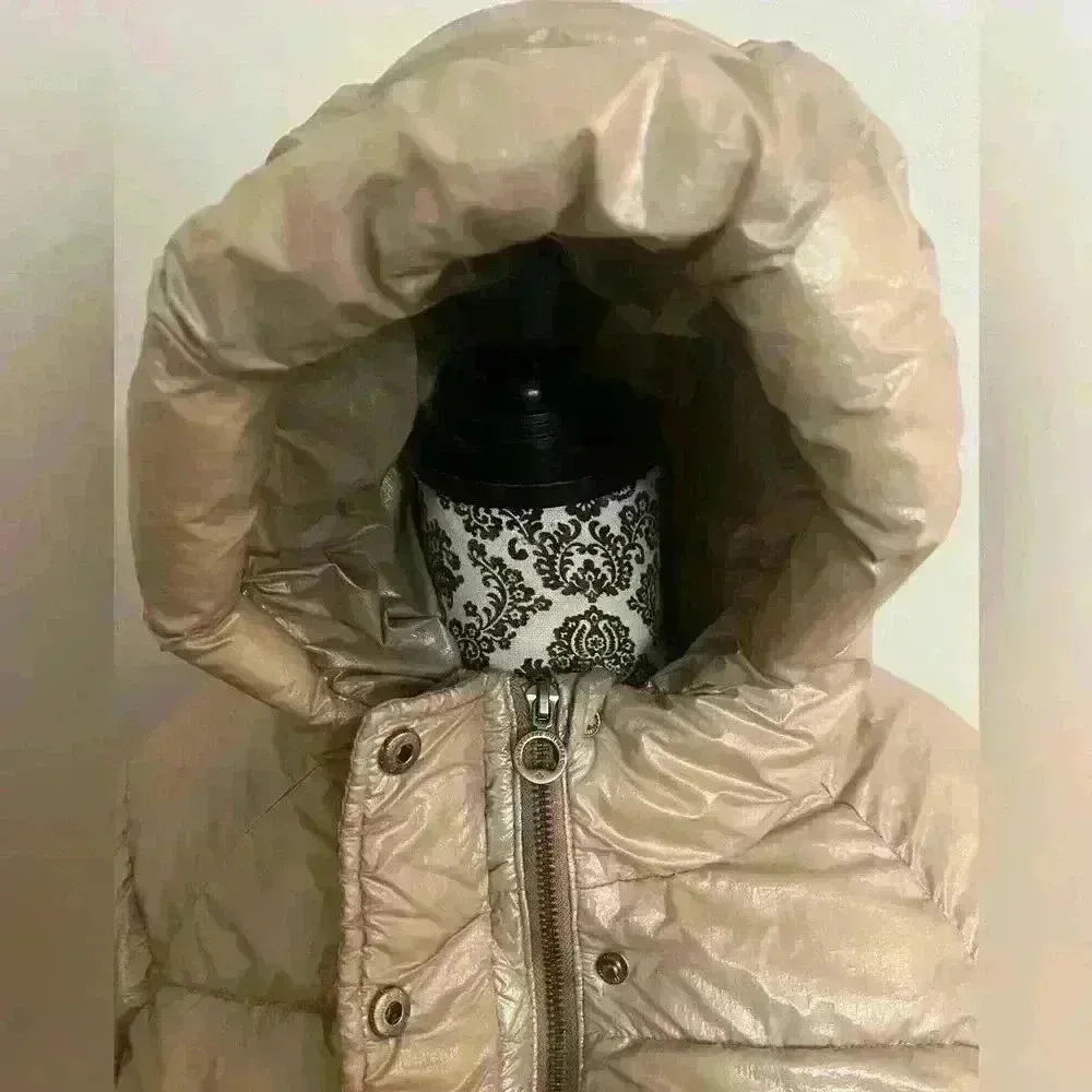 Noize Iridescent Puffer Coat Size XS Tan - Image 6