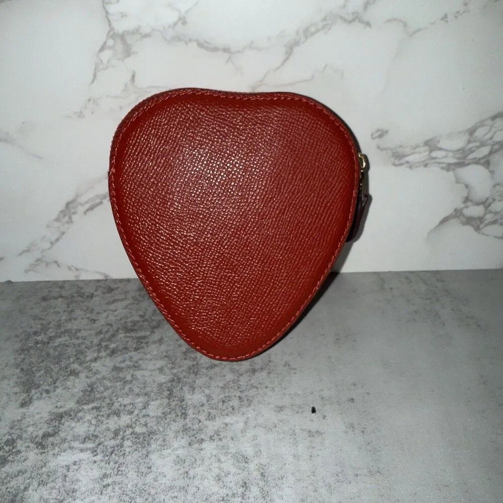 NWT Coach Outlet Strawberry Coin Purse CAN28 Gold/Bold Red - Image 2